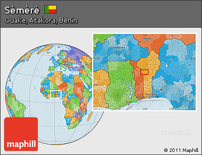 Political Location Map of Sèmèrè