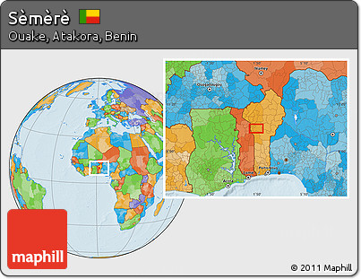 Political Location Map of Sèmèrè