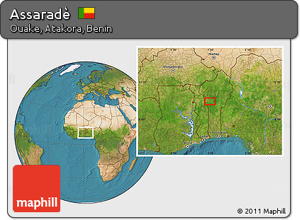 Satellite Location Map of Assaradè