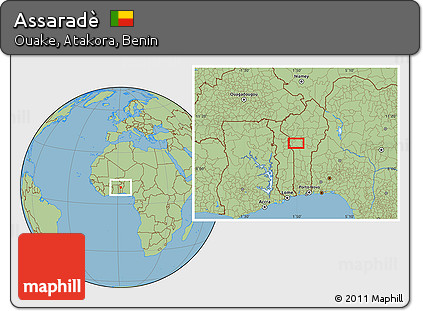 Savanna Style Location Map of Assaradè