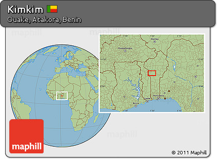 Savanna Style Location Map of Kimkim