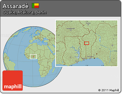 Savanna Style Location Map of Assaradè