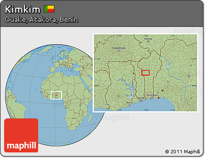 Savanna Style Location Map of Kimkim