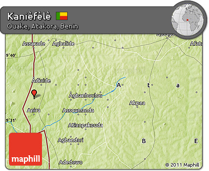 Physical Map of Kanièfèlè