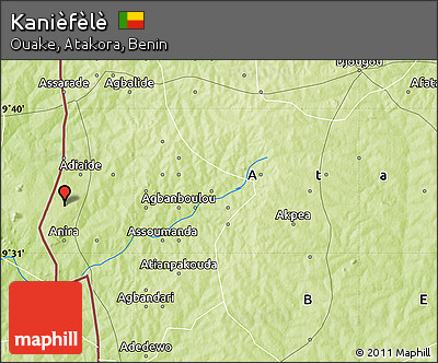 Physical Map of Kanièfèlè