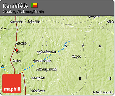 Physical Map of Kanièfèlè