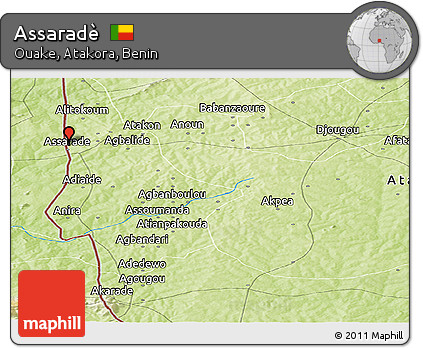 Physical Panoramic Map of Assaradè