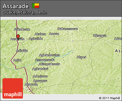 Physical Panoramic Map of Assaradè