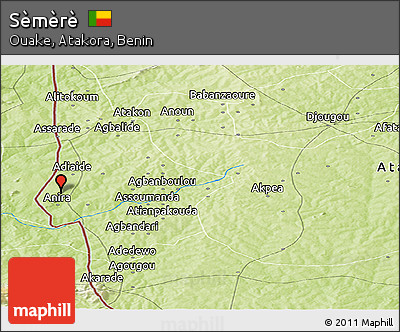 Physical Panoramic Map of Sèmèrè