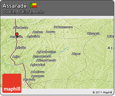 Physical Panoramic Map of Assaradè