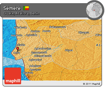 Political Panoramic Map of Sèmèrè