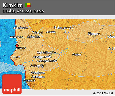 Political Panoramic Map of Kimkim