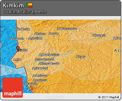 Political Panoramic Map of Kimkim