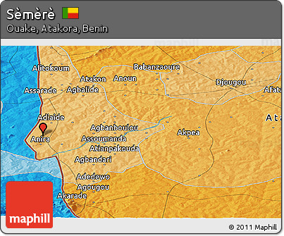 Political Panoramic Map of Sèmèrè