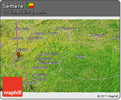 Satellite Panoramic Map of Sèmèrè