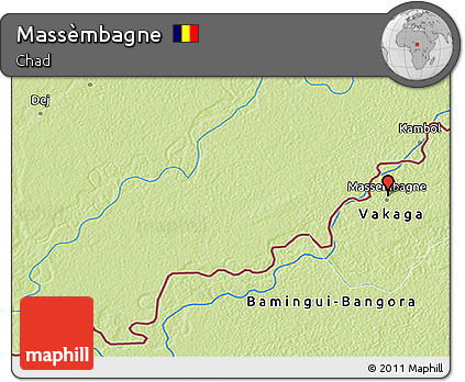 Physical 3D Map of Massèmbagne
