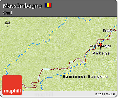 Physical 3D Map of Massèmbagne