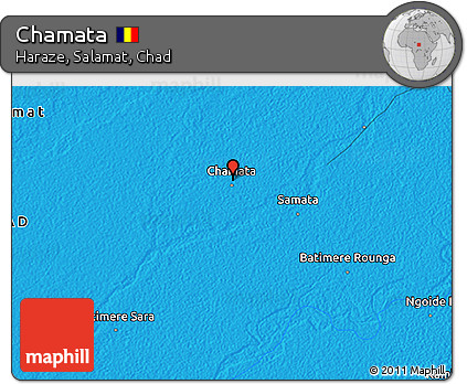 Political 3D Map of Chamata