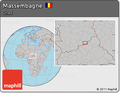 Gray Location Map of Massèmbagne