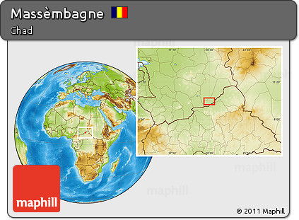 Physical Location Map of Massèmbagne