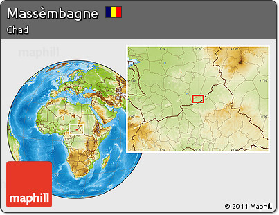 Physical Location Map of Massèmbagne