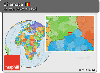 Political Location Map of Chamata