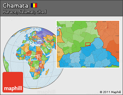 Political Location Map of Chamata