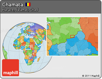 Political Location Map of Chamata