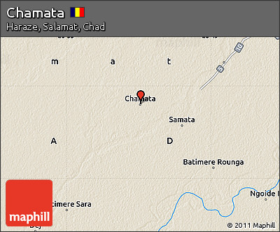 Shaded Relief Map of Chamata