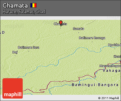 Physical Panoramic Map of Chamata