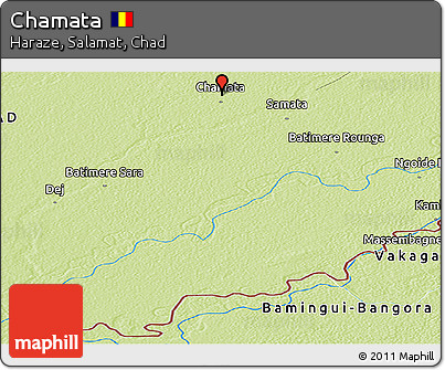 Physical Panoramic Map of Chamata