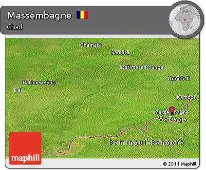 Satellite Panoramic Map of Massèmbagne