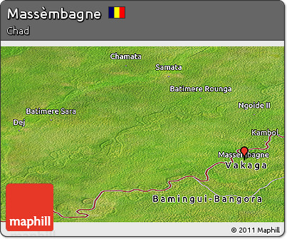 Satellite Panoramic Map of Massèmbagne