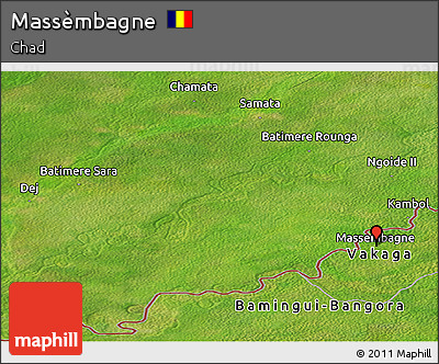Satellite Panoramic Map of Massèmbagne