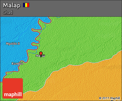 Political 3D Map of Malap