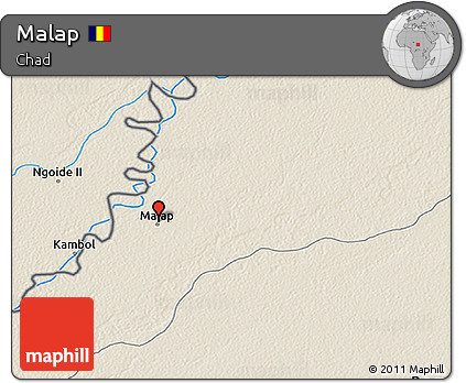 Shaded Relief 3D Map of Malap