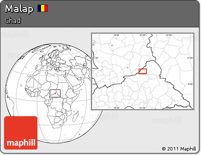 Blank Location Map of Malap