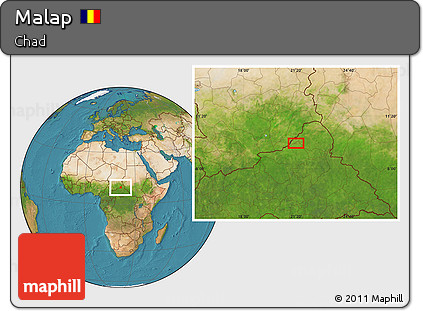Satellite Location Map of Malap