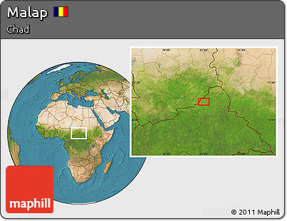 Satellite Location Map of Malap