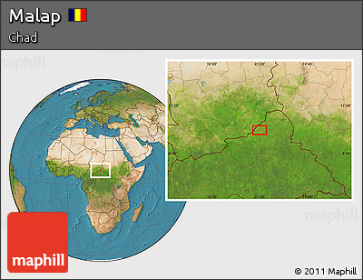 Satellite Location Map of Malap