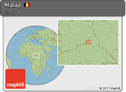 Savanna Style Location Map of Malap