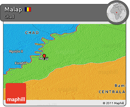 Political Panoramic Map of Malap