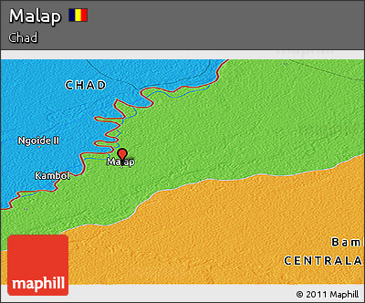 Political Panoramic Map of Malap