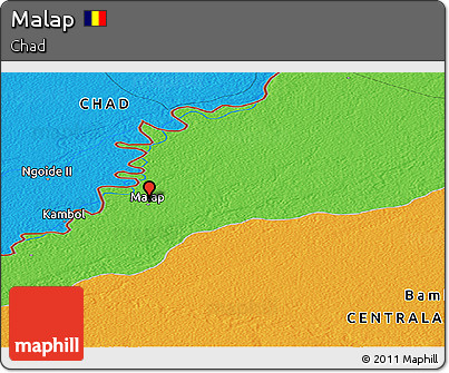Political Panoramic Map of Malap