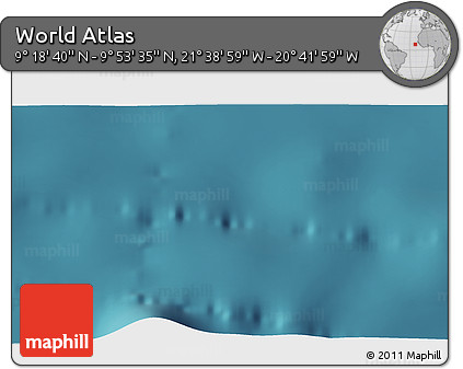 Satellite 3D Map of the Area around 9° 36' 8" N, 21° 10' 29" W