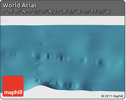 Satellite 3D Map of the Area around 9° 36' 8" N, 21° 10' 29" W