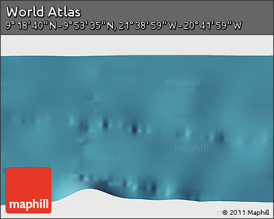 Satellite 3D Map of the Area around 9° 36' 8" N, 21° 10' 29" W