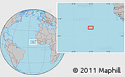 Gray Location Map of the area around 9° 36' 8" N, 21° 10' 29" W