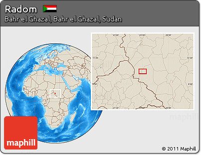 Shaded Relief Location Map of Radom