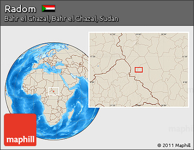 Shaded Relief Location Map of Radom